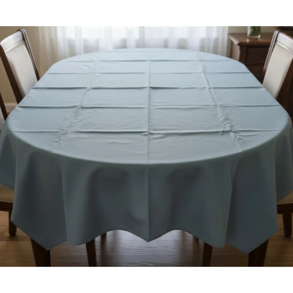 Blue Oval Tablecloth Classic Dining Kitchen‎ Table Minimalist Home Decor 57